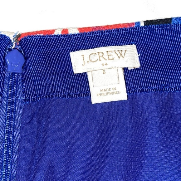 🌺 J. Crew Hawaiian floral basketweave lined pencil skirt cotton size 6 - Picture 5 of 8